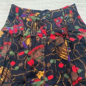 Cross Towne vintage print midi skirt.